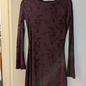 Elegant Floral Long Sleeve Dress